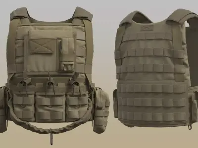 Military vest 3D model