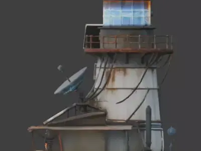 Advanced Sci-Fi Survivor Lighthouse 3D Model Low-poly 3D model