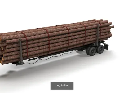 Industrial trailers 3D Model Pack