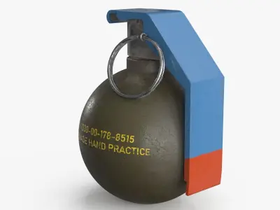 Hand Grenade v2 Low-poly 3D model