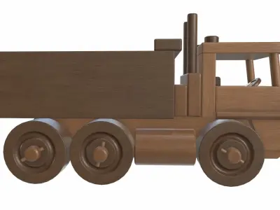 Truck wooden 3D model