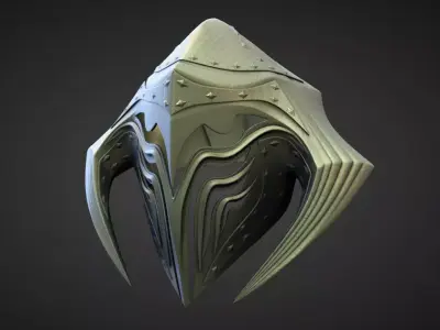 HELMET9 high and low poly Low-poly 3D model
