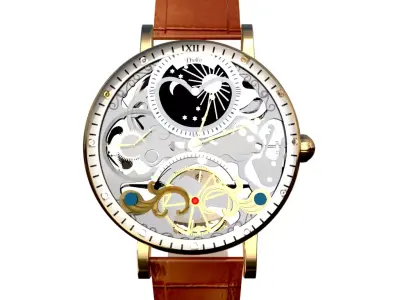 Edinburgh Tourbillon 3D Watch Model 3D model