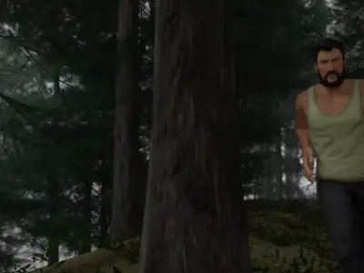 Forest landscape  plus Wolverine  Logan fight scene  Free 3D model