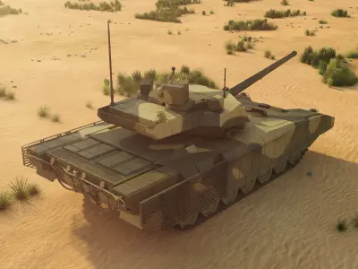T14 Armata Rigged and animated 3D model