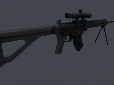 QBU-191 Low-poly 3D model