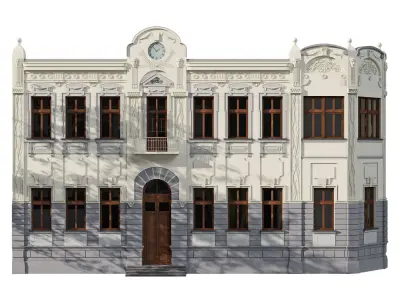 Building with a watch 3D model