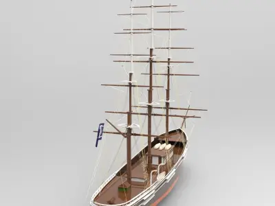 Tall Ship 2 3D model