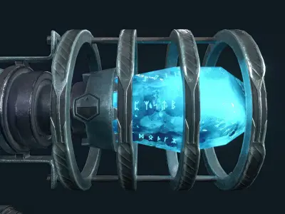 Cyrstal Hammer Low-poly 3D model