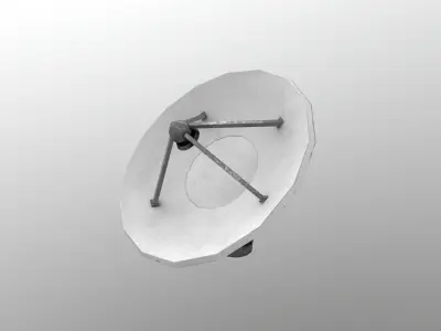 Low Poly Radio Dish Free low-poly 3D model