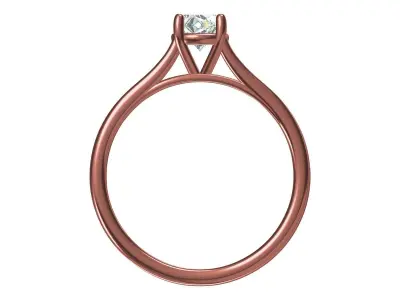 Antique Cathedral Engagement Ring For Women 3D print model