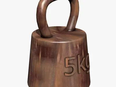 Rusty 5 Kilos Weight 3D model