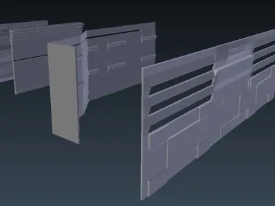 simple wall pack Free low-poly 3D model