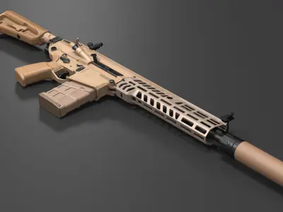 Assault Rifle SIG MCX Spear 3D model