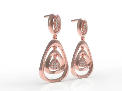 Diamond Pendant Set 27 3D print model