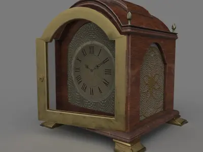 Vintage Clock Low-poly 3D model
