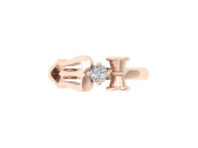 OM Trishul Ring 3D print model