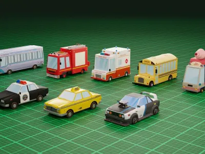 Stylized Vehicle Model Pack - cartoon 3D model