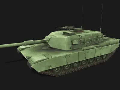 Tank M1 Abrams Low-poly 3D model