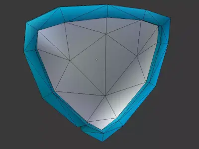 Shield polygonal Low-poly 3D model