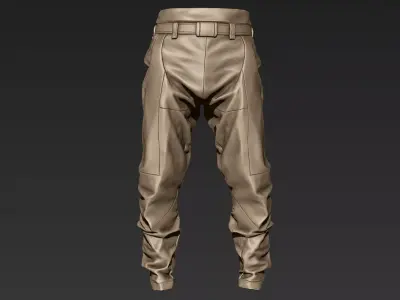 Zbrush Tactical Pants 02 3D model