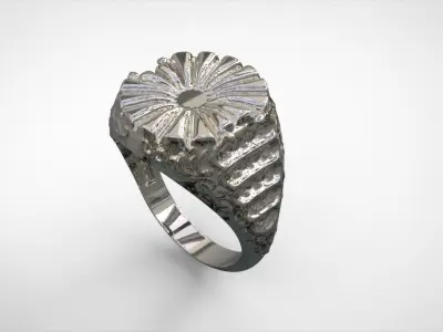 Signet style ring model 3d 3D print model