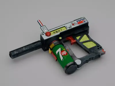 7Up Gun Low-poly 3D model