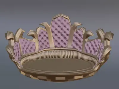 LOW POLY Glinda Carriage 3d model from Wicked Free low-poly 3D model