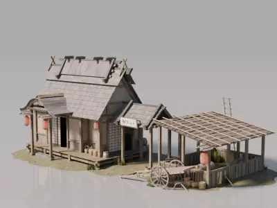 Traditional Japanese House 25 3D model