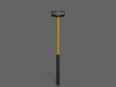 PBR Sledge Hammer V2f Low-poly 3D model
