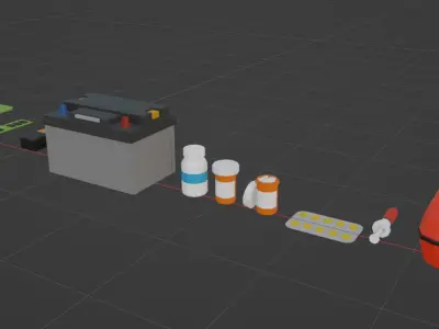 Survive Pack 01 Low-poly 3D model