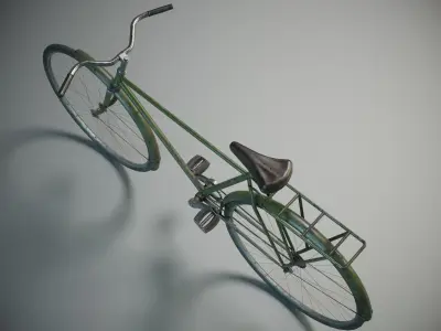 Old Bicycle PBR Low-poly 3D model