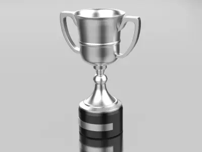 Trophy 3d model silver cup Low-poly 3D model