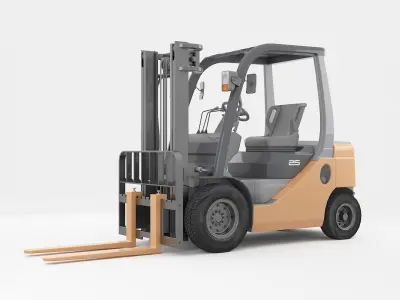Forklift Machine 3D model by CGSTALL