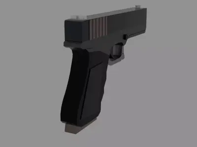 GlockPistol Low-poly 3D model