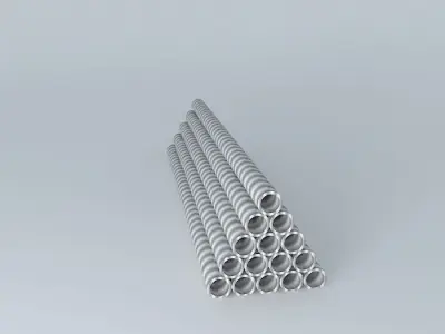 Tubings stack of metal tubes Free 3D model