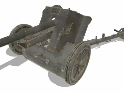 Pak 38 Low-poly 3D model