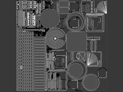 Old Antique Cash Register Low-poly 3D model
