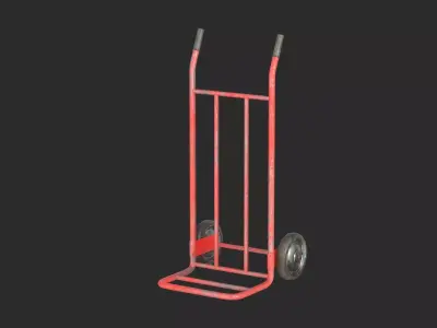 Cargo Trolley for Game Ready Low-poly 3D model