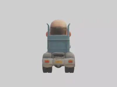 Cartoon Truck Driver model 3D model