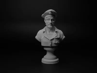 Portuguese Sailor Bust Chess 3D print model get