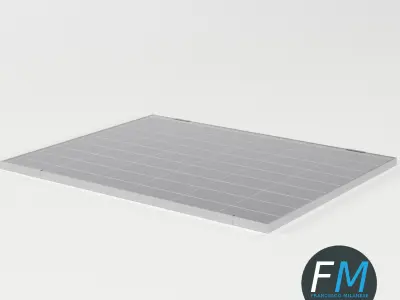 Solar panel module Low-poly 3D model