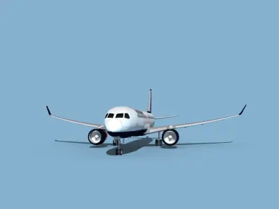 Airbus A220-300 Texair 3D model