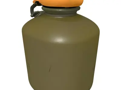 Military Canteen Water Bottle Low-poly 3D model purchase