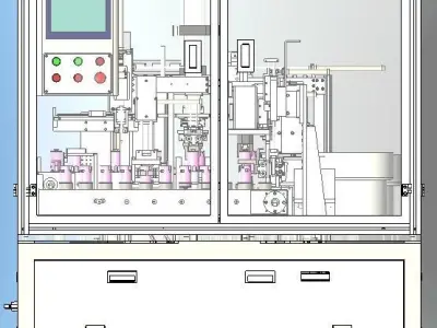 Automatic DC motor assembly production line 3D model