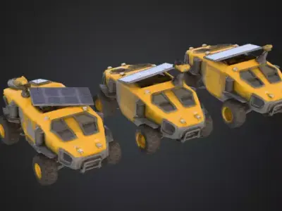Desert exploration vehicle 3D print model