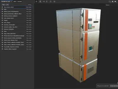 Medium Voltage Metal - Clad Air Insulated Switchgear Low-poly 3D model
