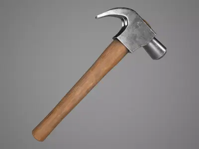 Claw Hammer Low-poly 3D model