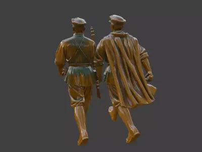 Military sculpture warrior military battle war hero soldier 3D print model 12