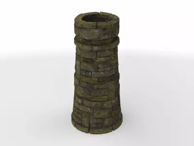 set architecture smoke tower 3D model